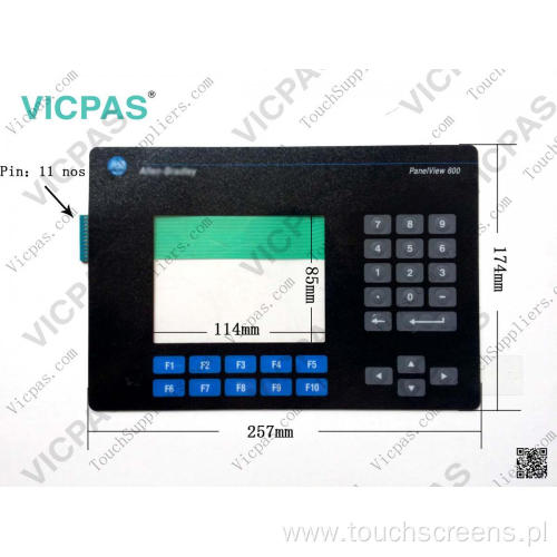 2711-K6C1L1 Membrane Switch for AB PanelView Standard 600 Color
